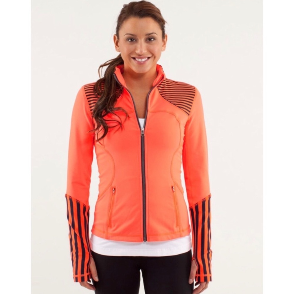 Lululemon Forme Jacket Classic Stripe Light Flame
